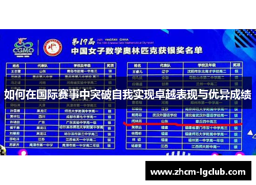 如何在国际赛事中突破自我实现卓越表现与优异成绩