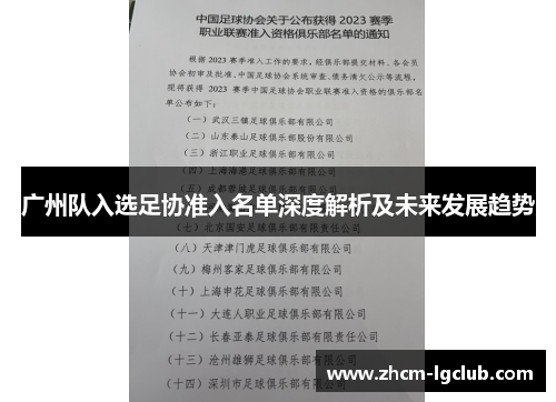 广州队入选足协准入名单深度解析及未来发展趋势