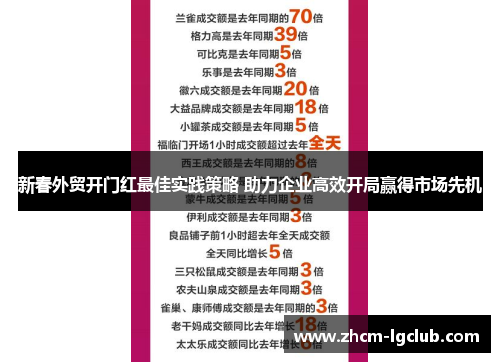 新春外贸开门红最佳实践策略 助力企业高效开局赢得市场先机